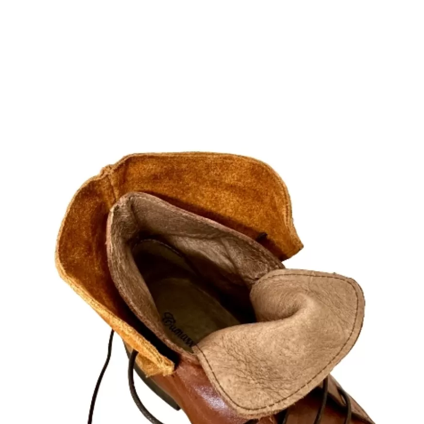 Donna CAMARRI CALZATURE Scarpe Donna | Anfibio Artigianale In Pelle Tuffata Cuoio Camarri 1916