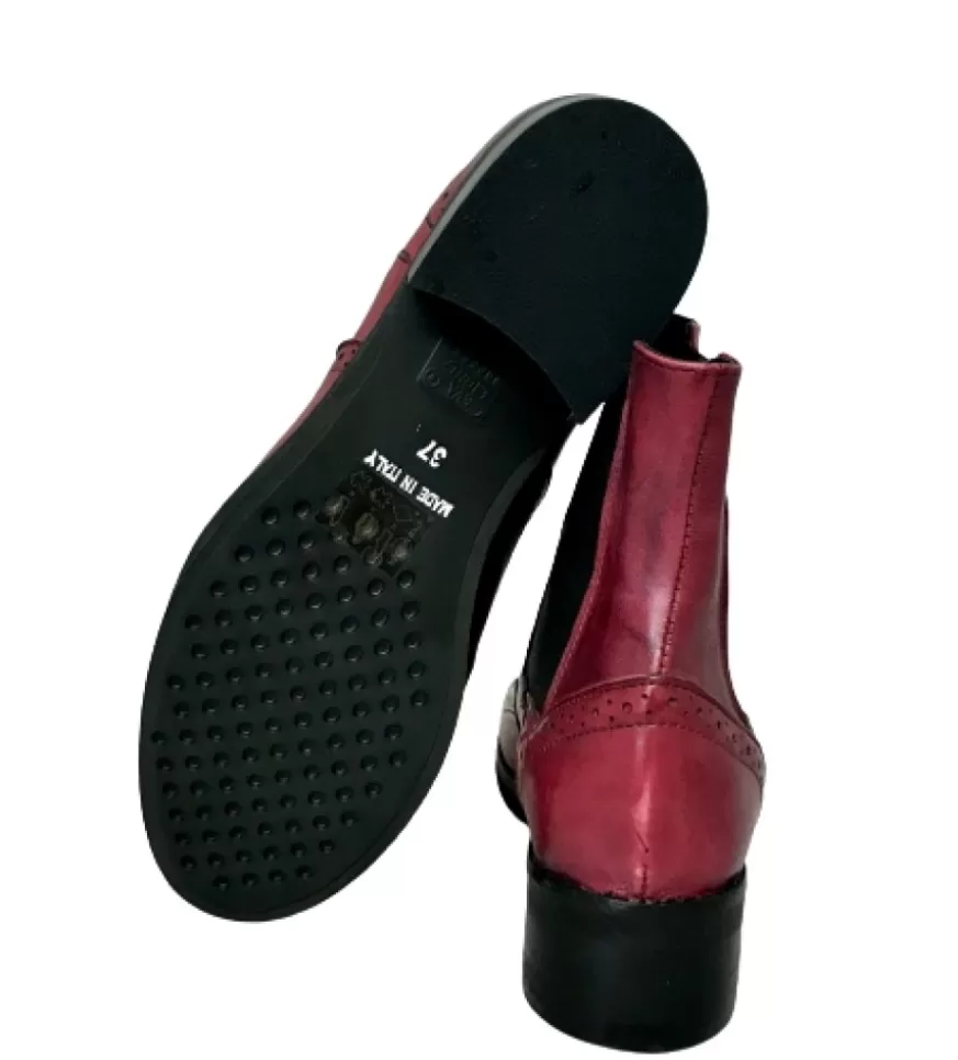 Donna CAMARRI CALZATURE Scarpe Donna | Beatles Artigianale In Pelle Color Vino