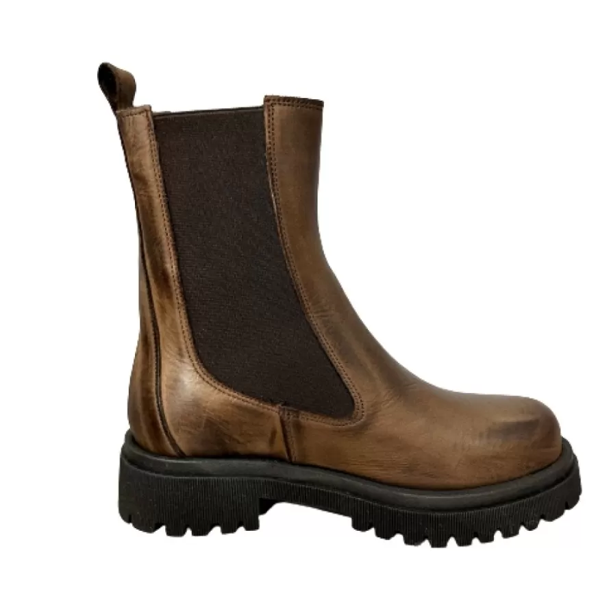 Donna CAMARRI CALZATURE Scarpe Donna | Beatles Artigianale In Pelle Testa Di Moro Spazzolato