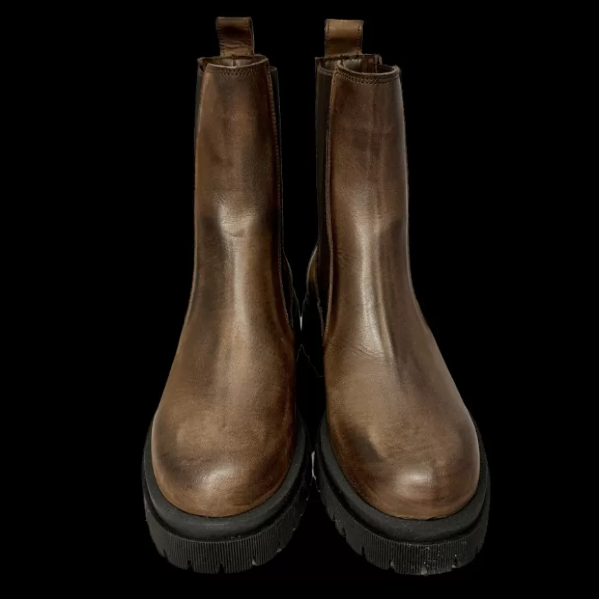 Donna CAMARRI CALZATURE Scarpe Donna | Beatles Artigianale In Pelle Testa Di Moro Spazzolato