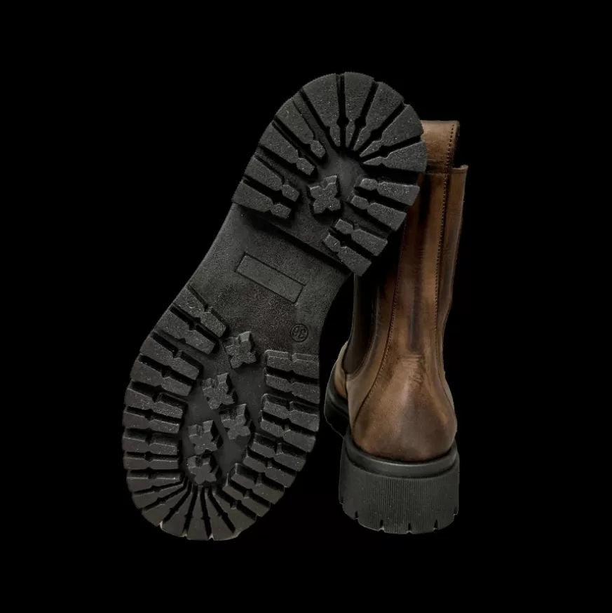 Donna CAMARRI CALZATURE Scarpe Donna | Beatles Artigianale In Pelle Testa Di Moro Spazzolato