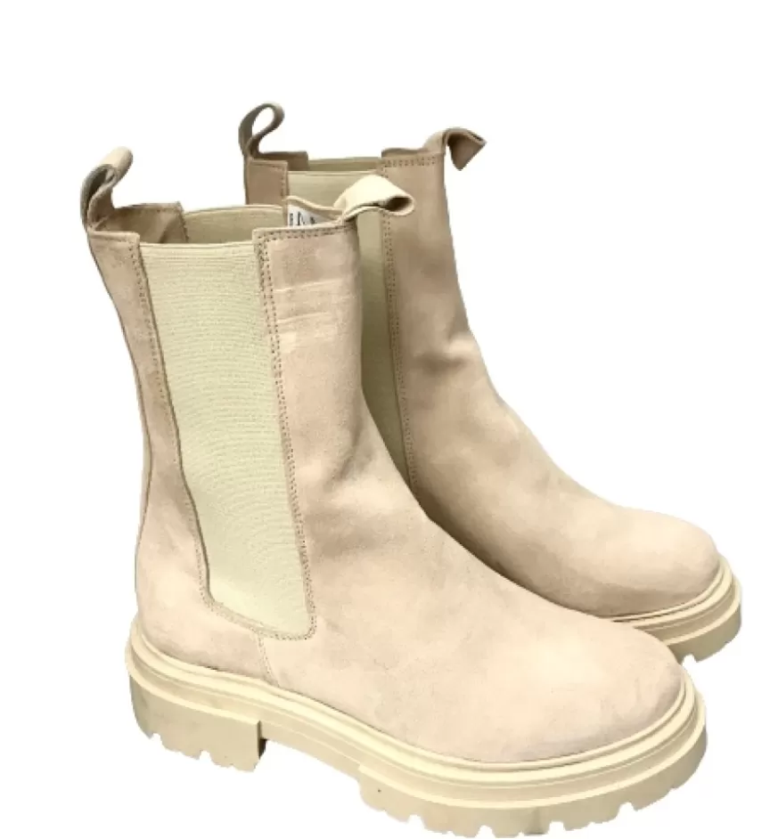 Donna CAMARRI CALZATURE Scarpe Donna | Beatles In Camoscio Cipria Fondo Panna