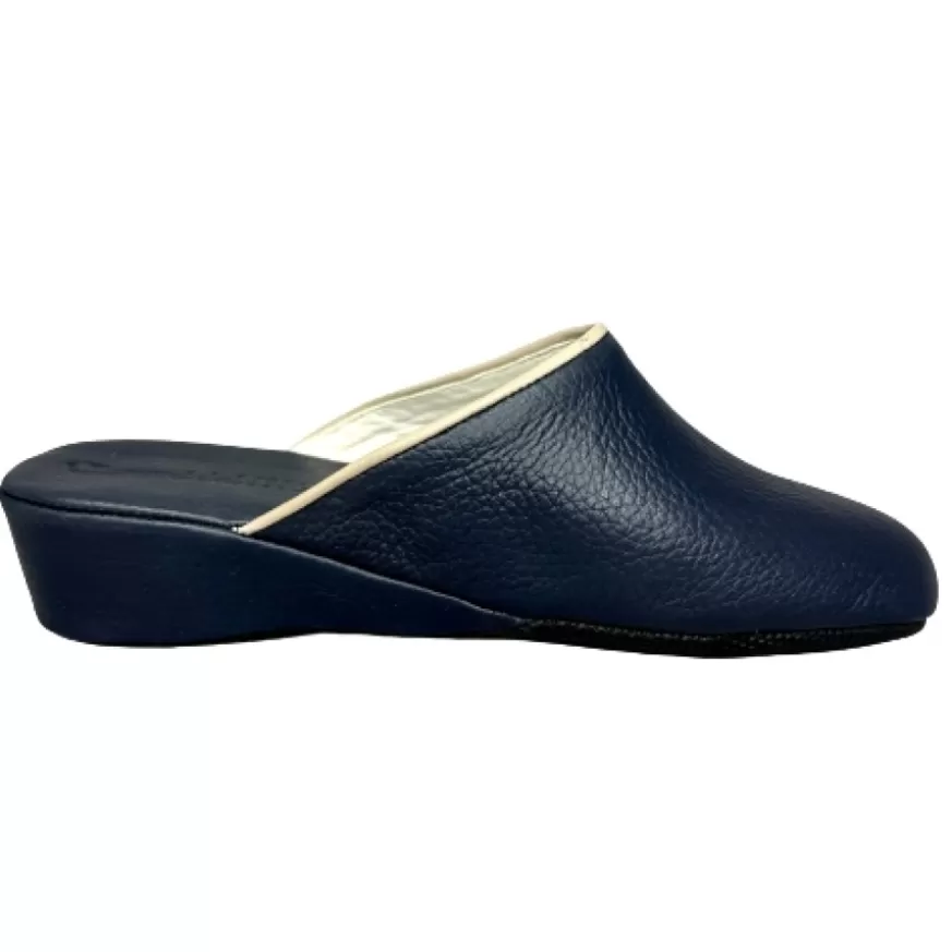 Donna CAMARRI CALZATURE Scarpe Donna | Ciabatta / Scendiletto In Pelle Blu