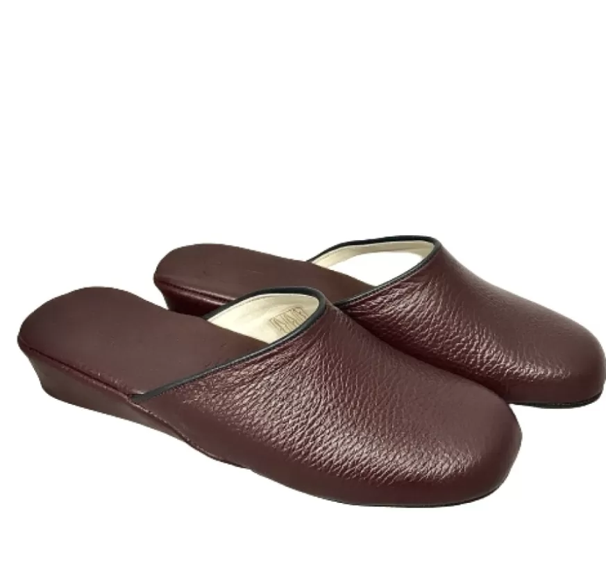 Donna CAMARRI CALZATURE Scarpe Donna | Ciabatta / Scendiletto In Pelle Bordeaux