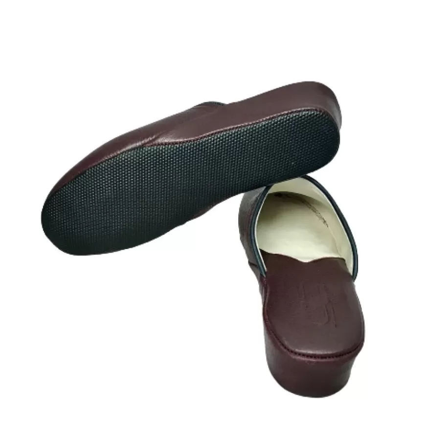 Donna CAMARRI CALZATURE Scarpe Donna | Ciabatta / Scendiletto In Pelle Bordeaux