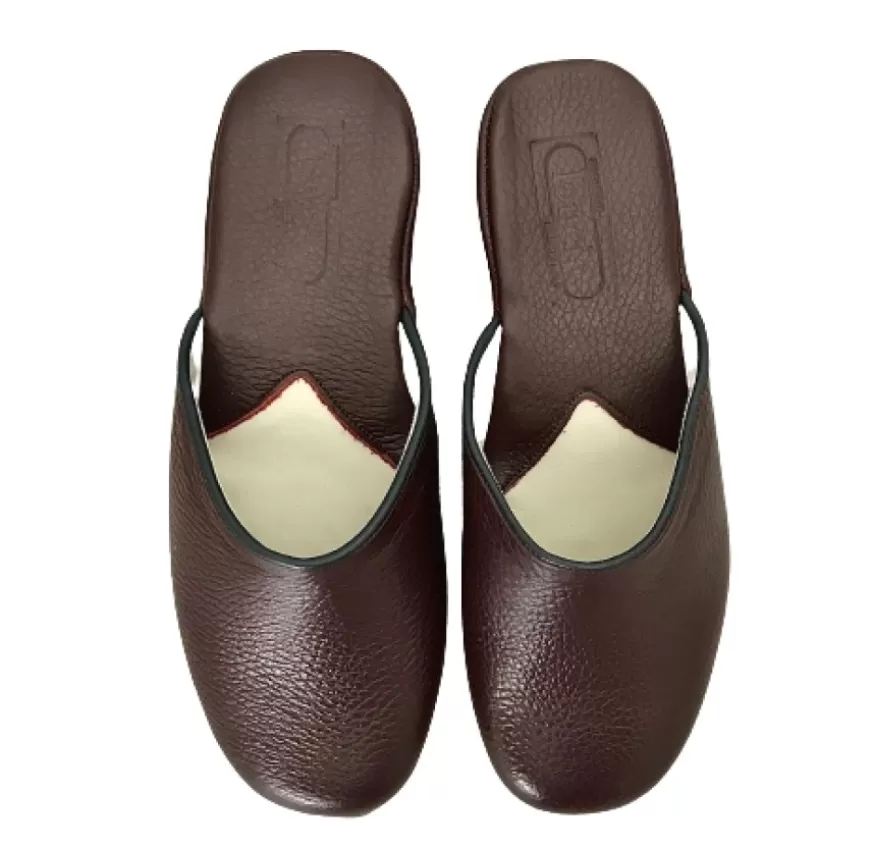 Donna CAMARRI CALZATURE Scarpe Donna | Ciabatta / Scendiletto In Pelle Bordeaux