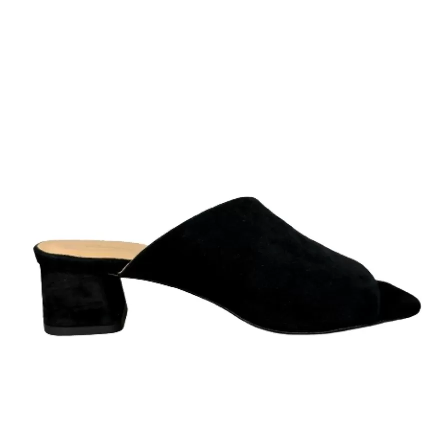 Donna CAMARRI CALZATURE Scarpe Donna | Ciabatta Artigianale In Camoscio Nero