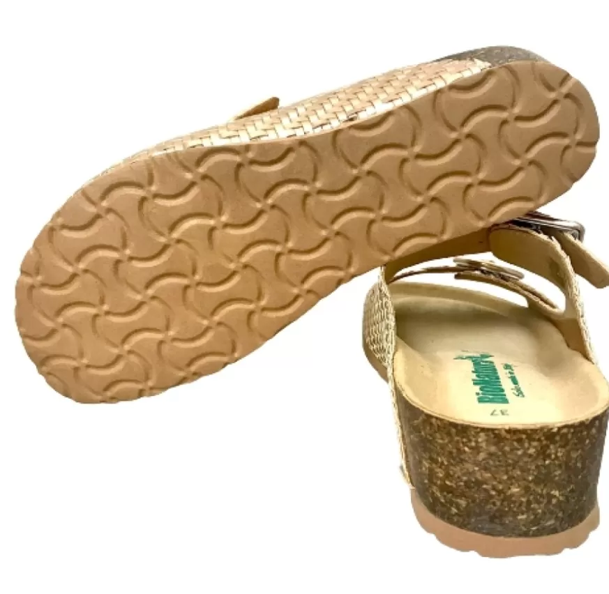 Donna CAMARRI CALZATURE Scarpe Donna | Ciabatta Bionatura In Pelle Intrecciata Cipria