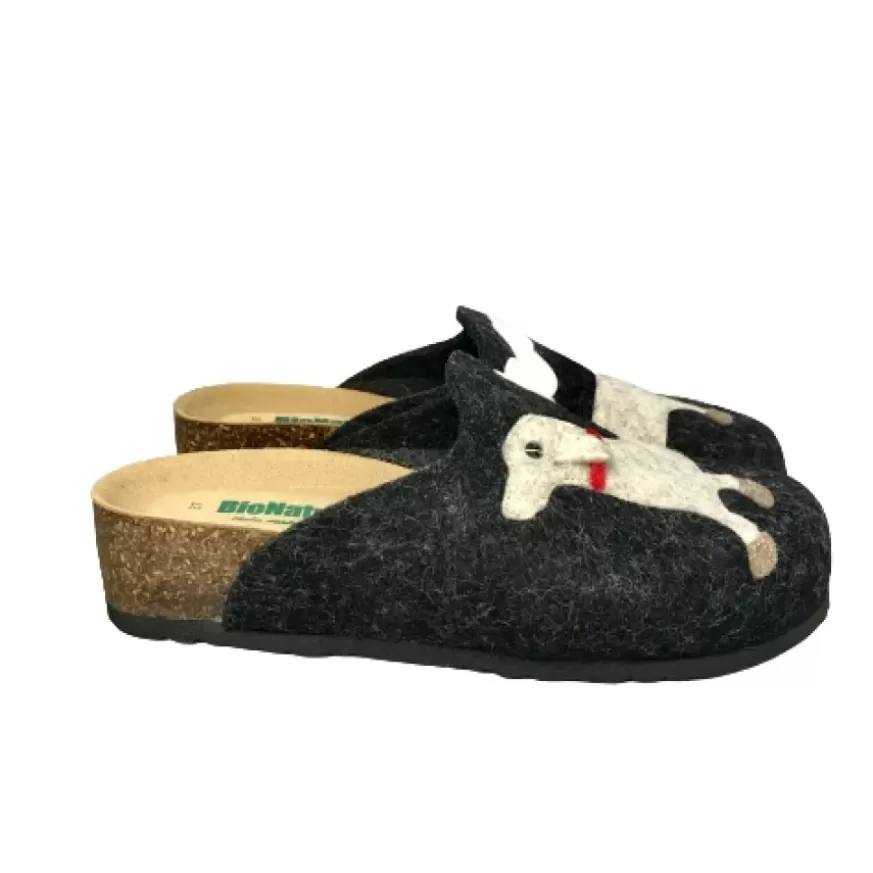 Donna CAMARRI CALZATURE Scarpe Donna | Ciabatta Bionatura Invernale In Feltro Lana Bassotto