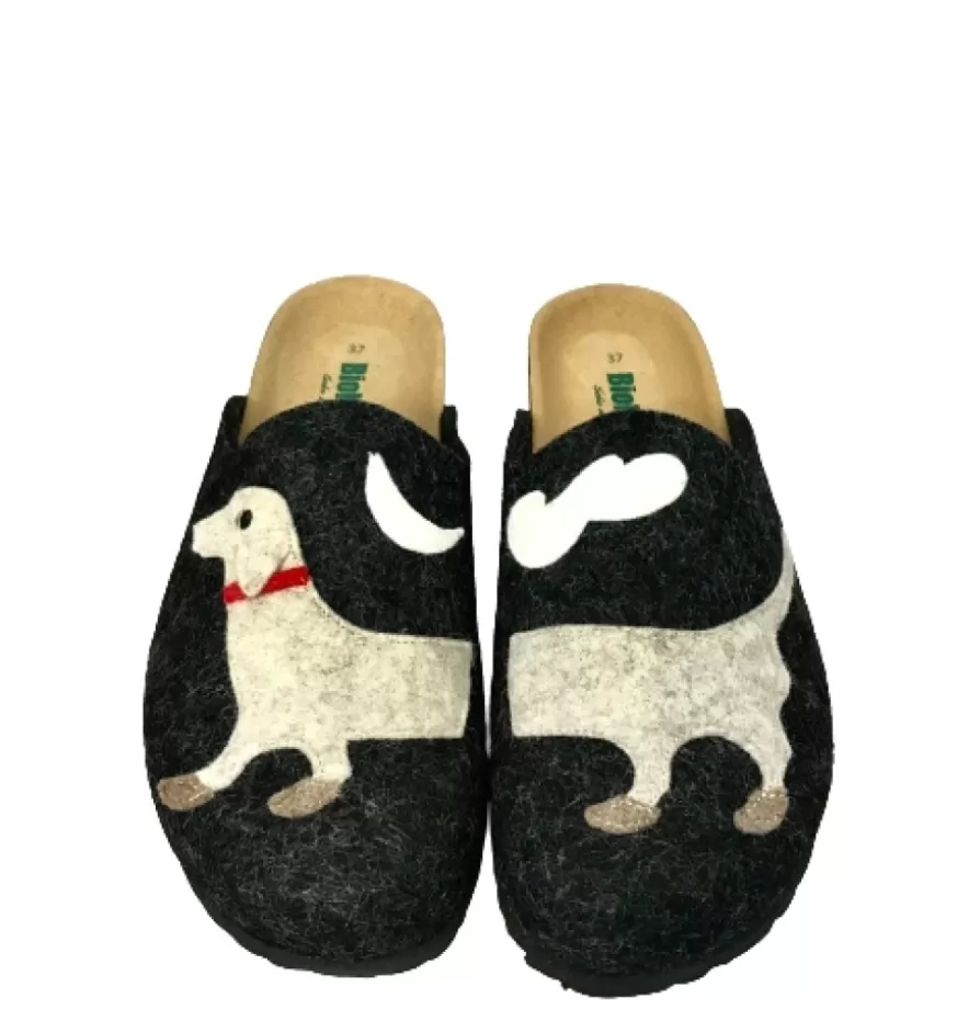 Donna CAMARRI CALZATURE Scarpe Donna | Ciabatta Bionatura Invernale In Feltro Lana Bassotto