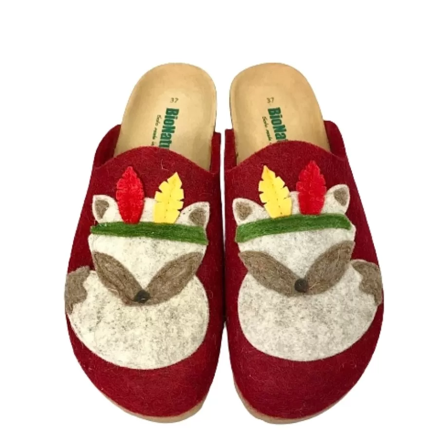 Donna CAMARRI CALZATURE Scarpe Donna | Ciabatta Bionatura Invernale In Feltro Lana Volpe