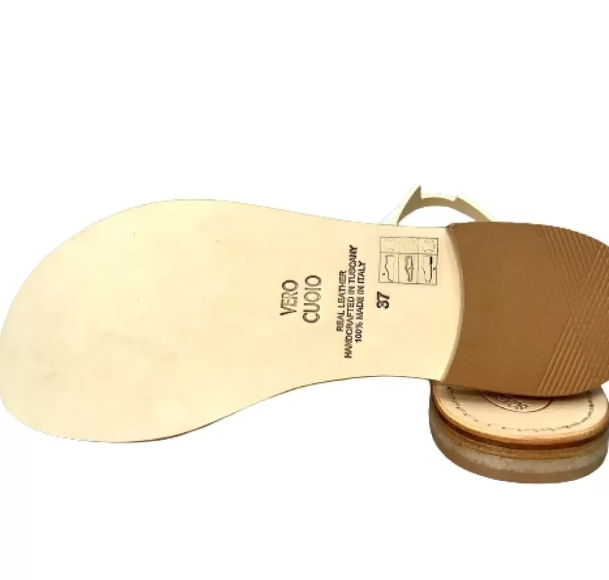 Donna CAMARRI CALZATURE Scarpe Donna | Ciabatta In Pelle Bianca Mod. Hermes