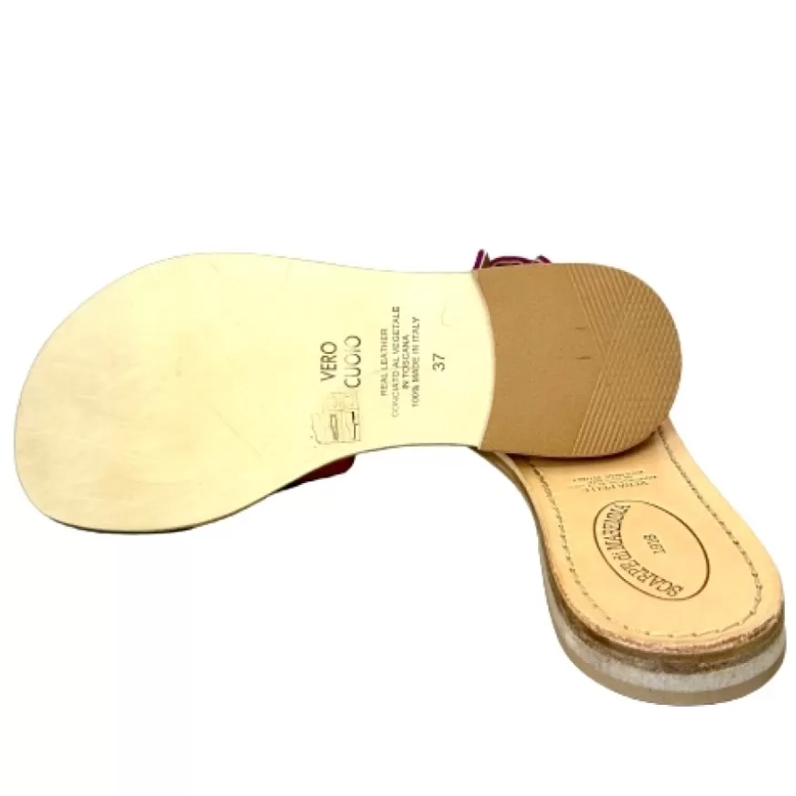 Donna CAMARRI CALZATURE Scarpe Donna | Ciabatta In Pelle E Cavallino Fucsia Mod. Hermes