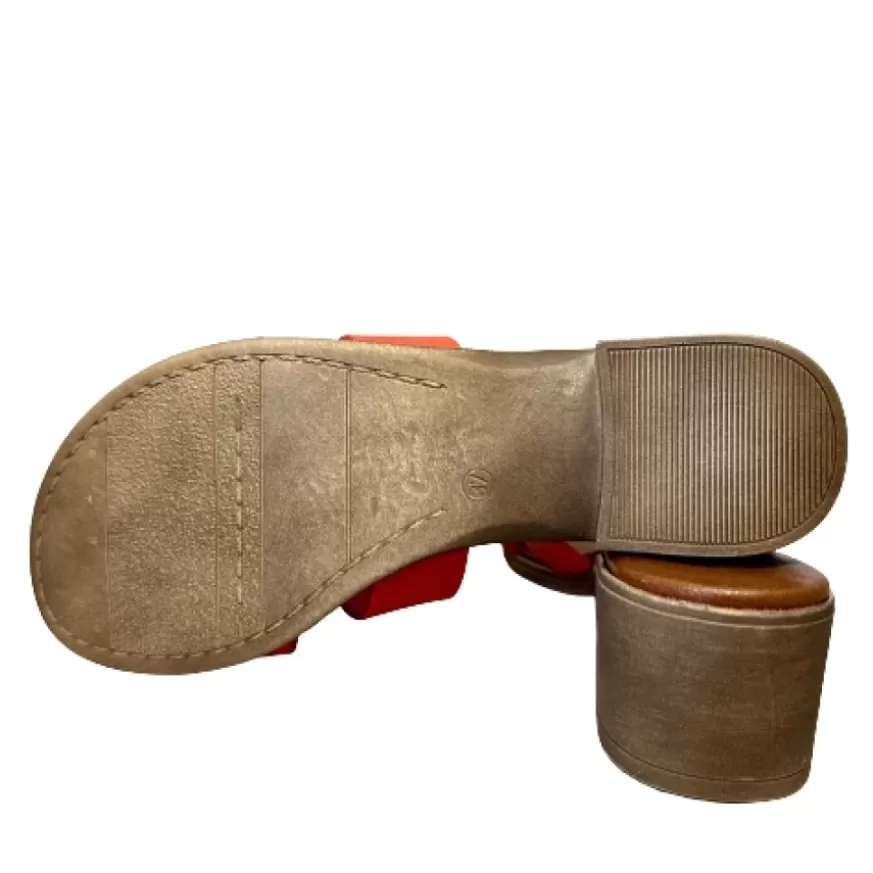 Donna CAMARRI CALZATURE Scarpe Donna | Ciabatta In Pelle Rossa Mod. Hermes