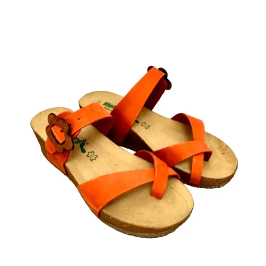 Donna CAMARRI CALZATURE Scarpe Donna | Ciabatta Infradito Bionatura In Nabuk Arancione