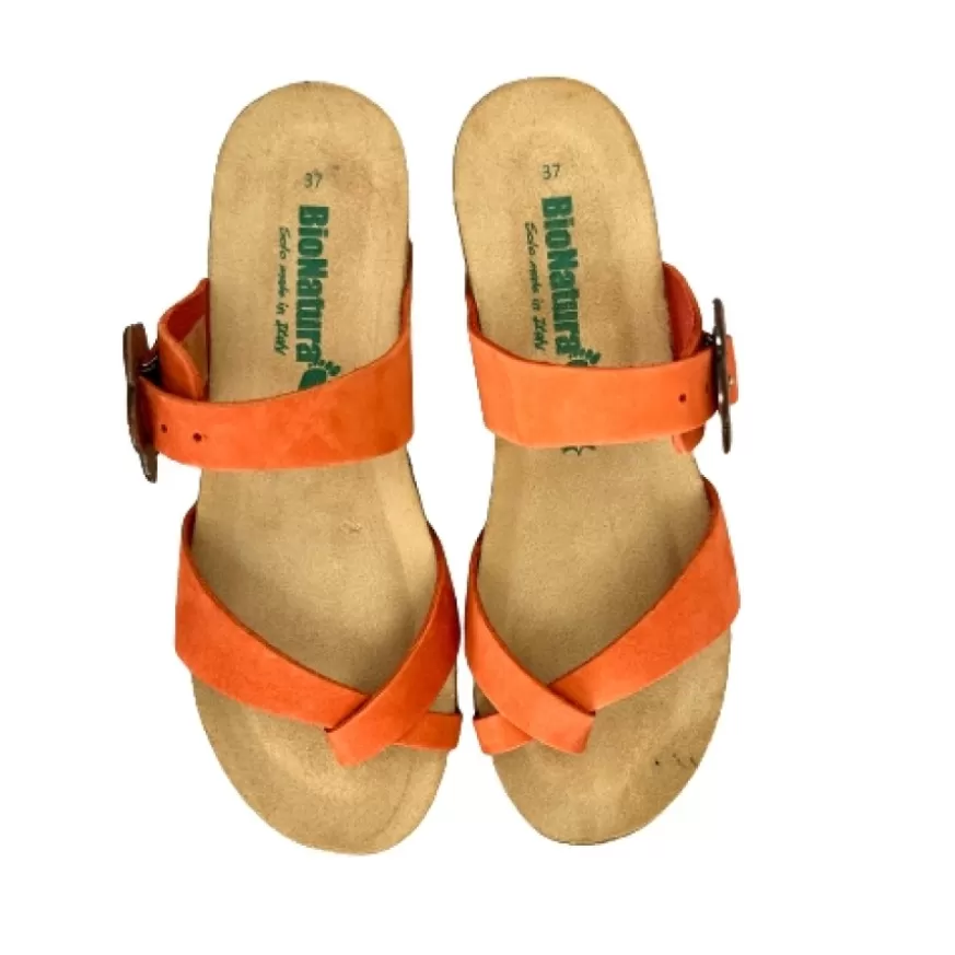 Donna CAMARRI CALZATURE Scarpe Donna | Ciabatta Infradito Bionatura In Nabuk Arancione