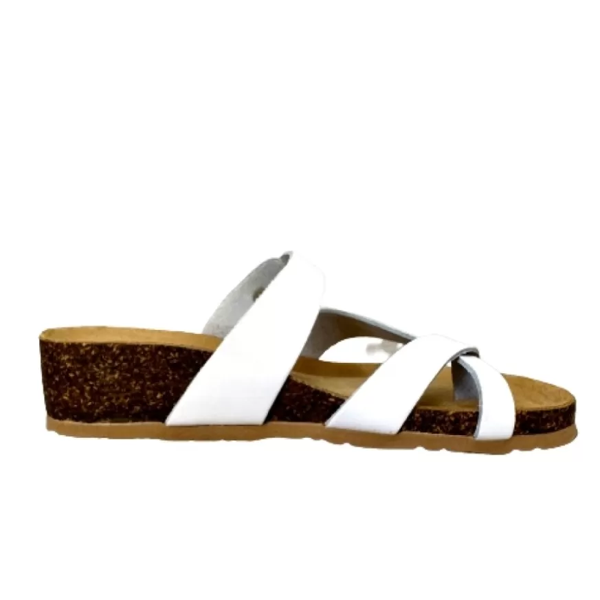 Donna CAMARRI CALZATURE Scarpe Donna | Ciabatta Infradito Bionatura In Pelle Bianca
