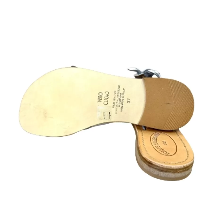 Donna CAMARRI CALZATURE Scarpe Donna | Ciabatta Infradito In Pelle Bianca Mod. Fabiola