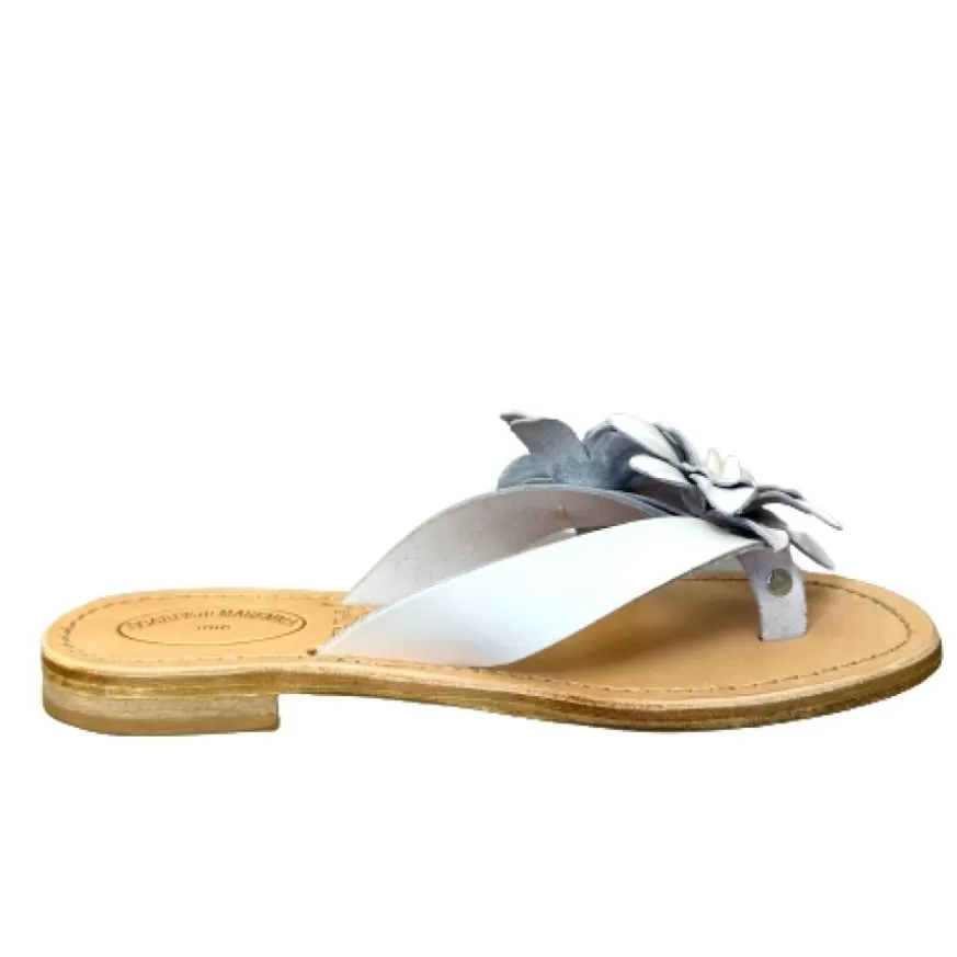 Donna CAMARRI CALZATURE Scarpe Donna | Ciabatta Infradito In Pelle Bianca Mod. Fabiola