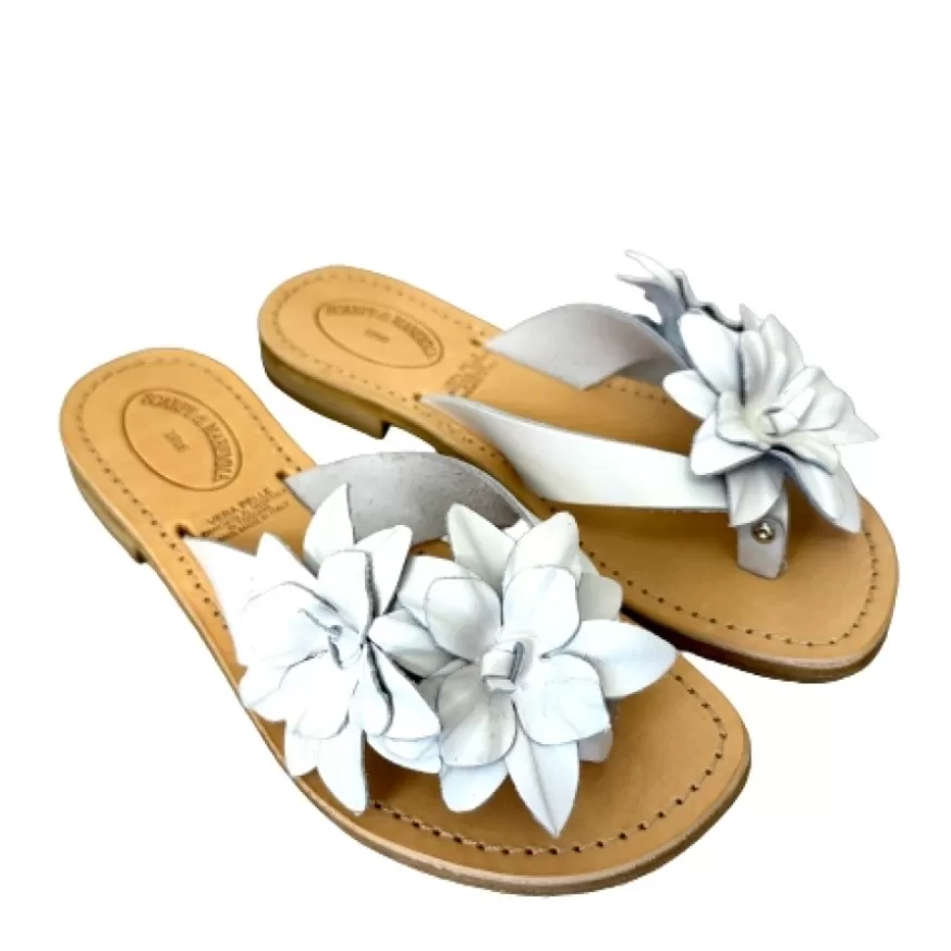 Donna CAMARRI CALZATURE Scarpe Donna | Ciabatta Infradito In Pelle Bianca Mod. Fabiola