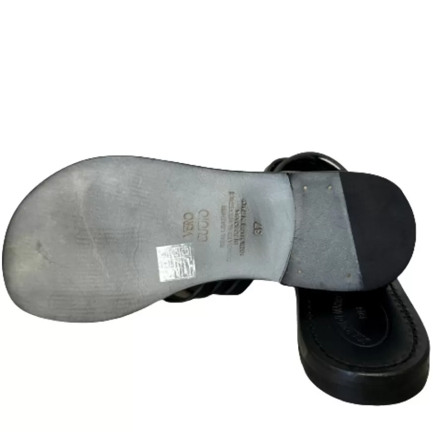 Donna CAMARRI CALZATURE Scarpe Donna | Ciabatta Infradito In Pelle Nera Mod. 4413
