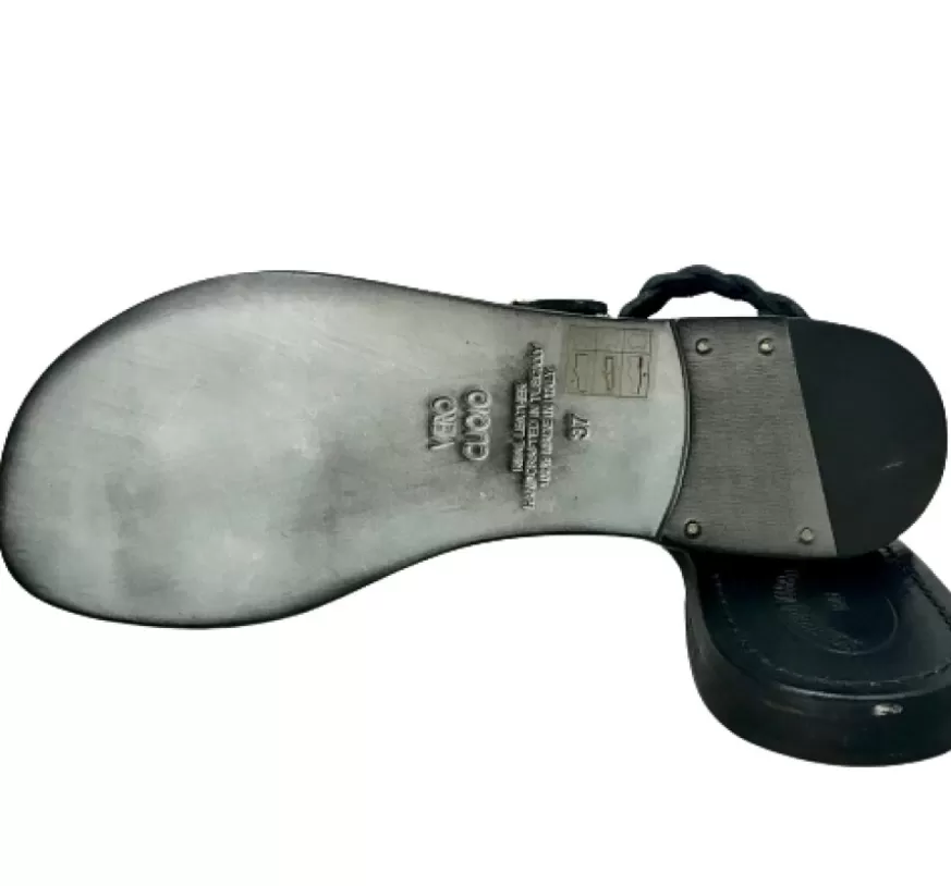 Donna CAMARRI CALZATURE Scarpe Donna | Ciabatta Infradito In Pelle Nera Mod. 6802
