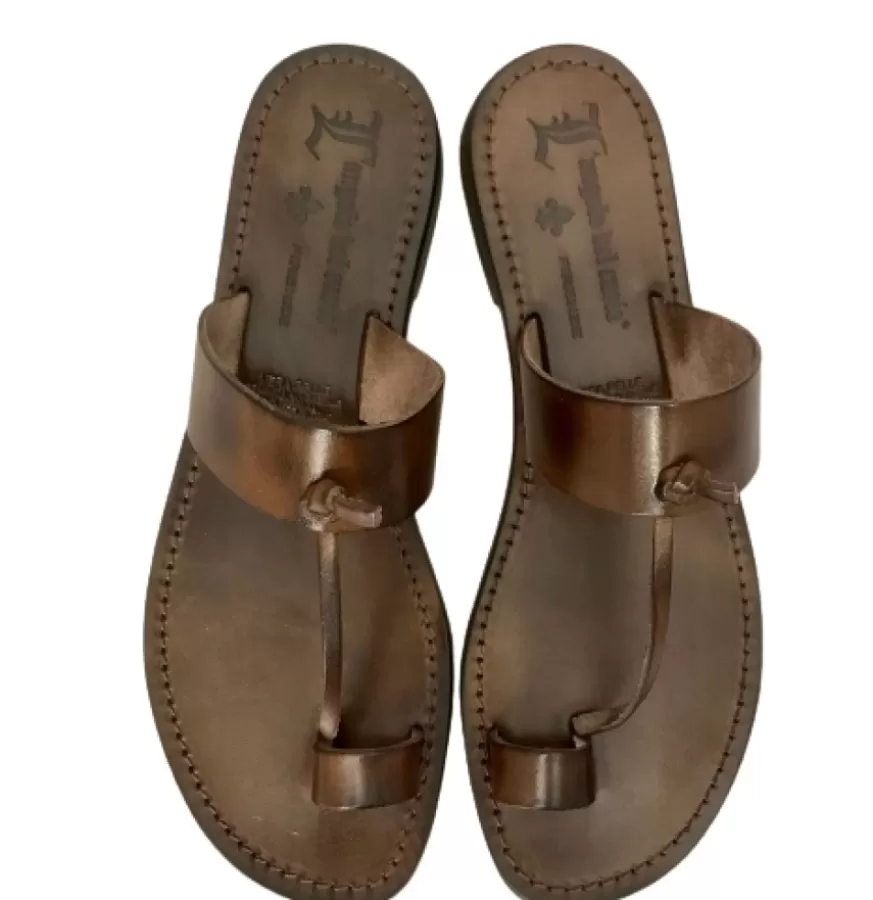 Donna CAMARRI CALZATURE Scarpe Donna | Ciabatta Infradito In Pelle Testa Di Moro Mod. 6247