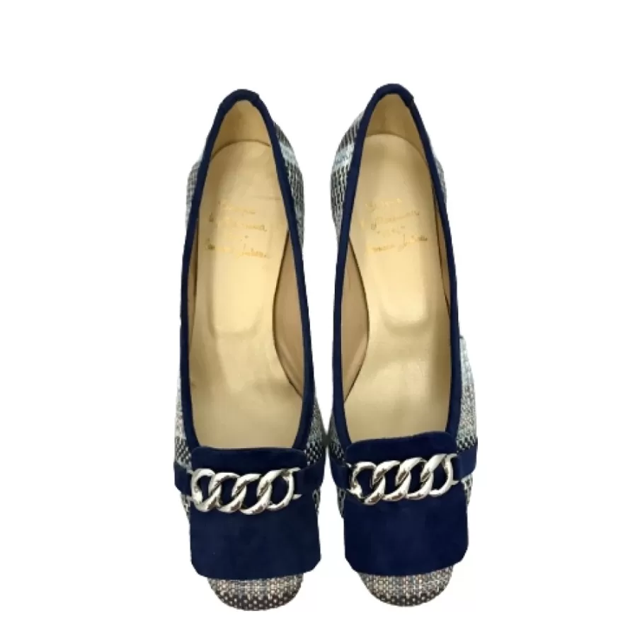 Donna CAMARRI CALZATURE Scarpe Donna | Decollete Blu Con Catena