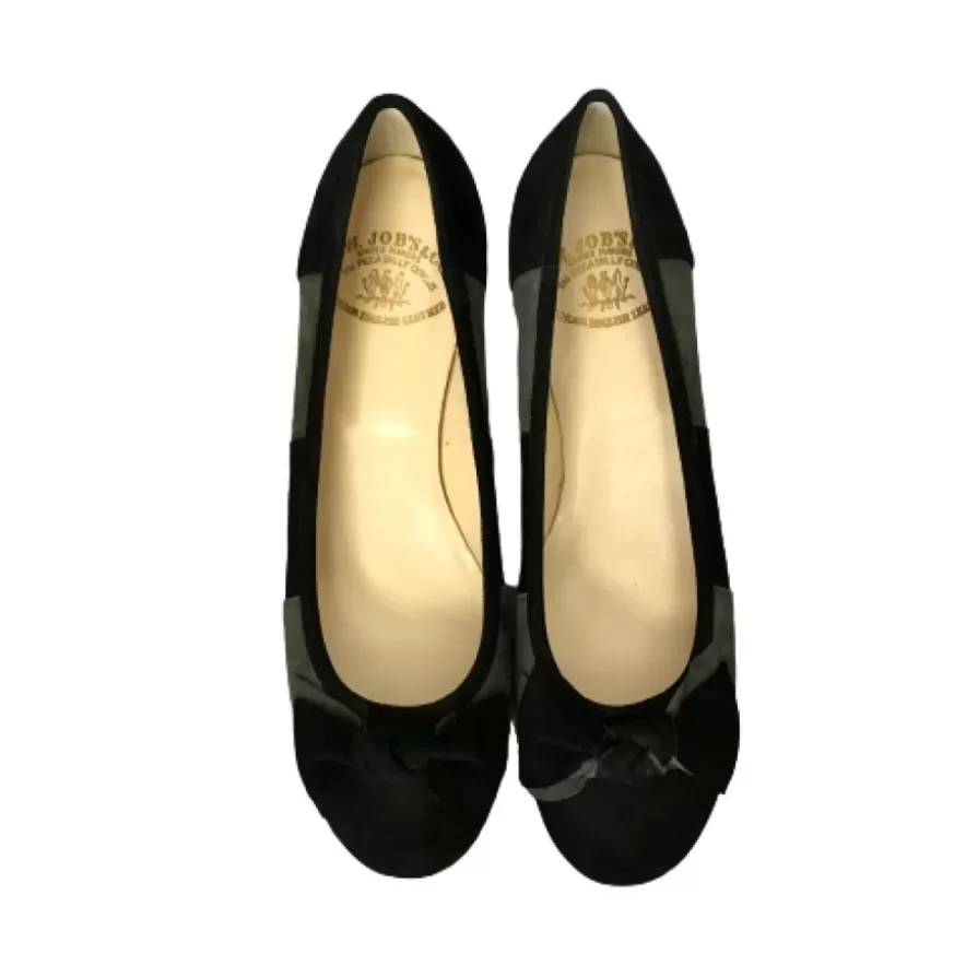 Donna CAMARRI CALZATURE Scarpe Donna | Decollete In Pelle Nabuk Grigio E Nero