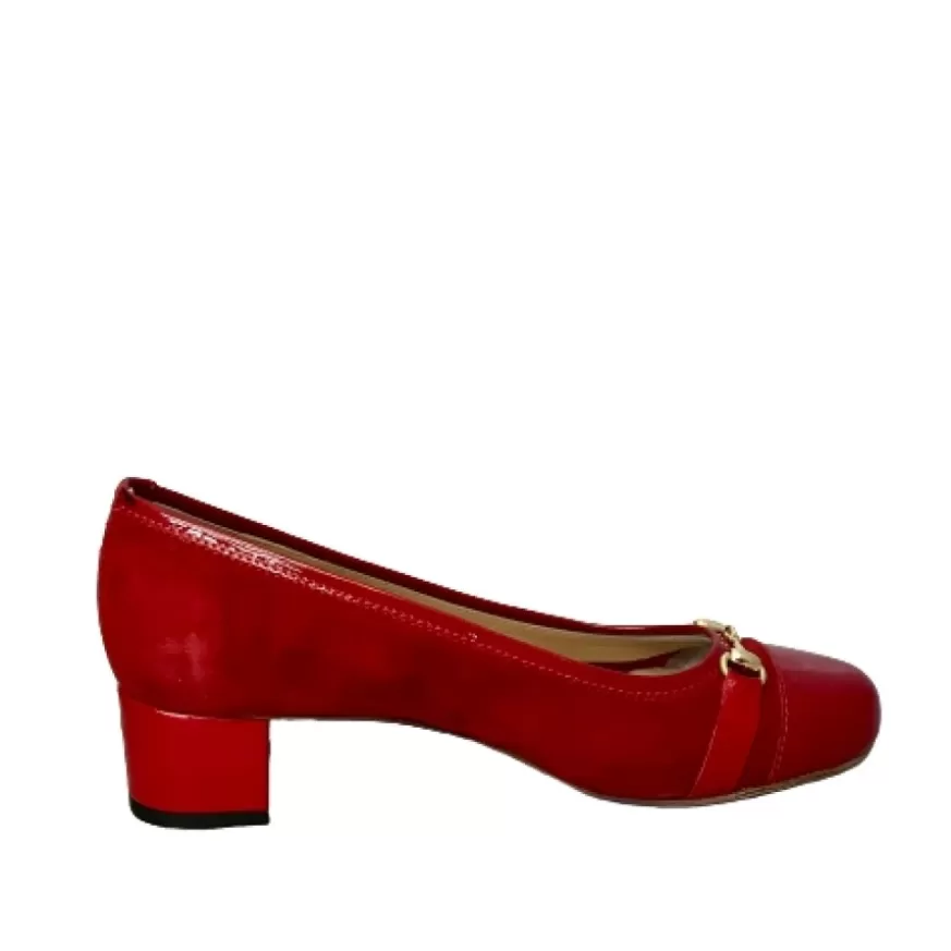 Donna CAMARRI CALZATURE Scarpe Donna | Decollete Rosso Con Morsetto