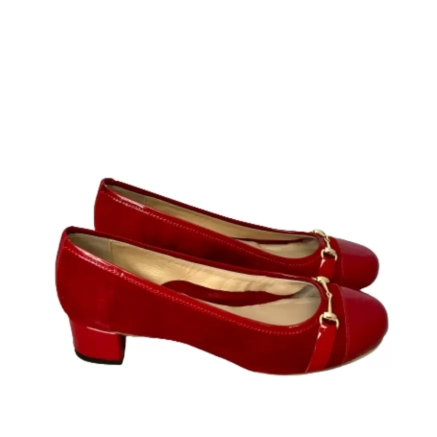 Donna CAMARRI CALZATURE Scarpe Donna | Decollete Rosso Con Morsetto