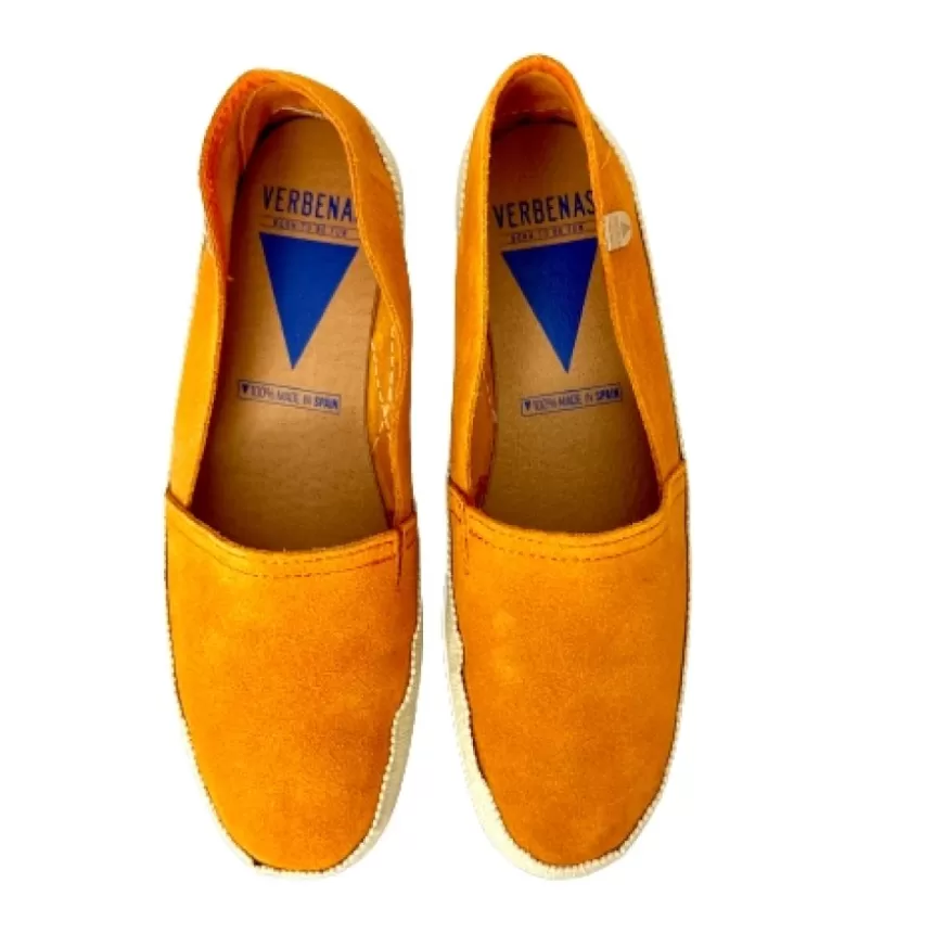 Donna CAMARRI CALZATURE Scarpe Donna | Espadrillas Artigianali In Camoscio Verbenas Arancioni