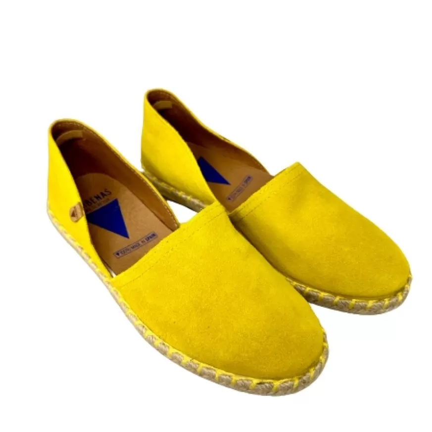 Donna CAMARRI CALZATURE Scarpe Donna | Espadrillas Artigianali In Camoscio Verbenas Gialle