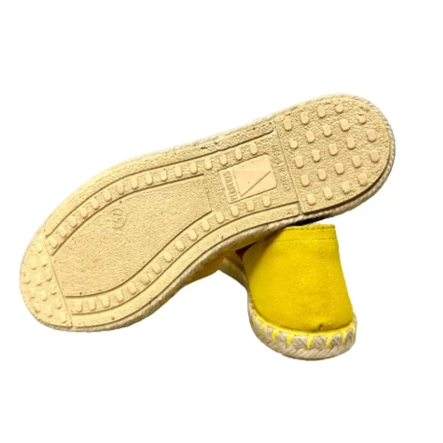 Donna CAMARRI CALZATURE Scarpe Donna | Espadrillas Artigianali In Camoscio Verbenas Gialle