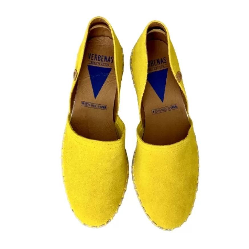 Donna CAMARRI CALZATURE Scarpe Donna | Espadrillas Artigianali In Camoscio Verbenas Gialle
