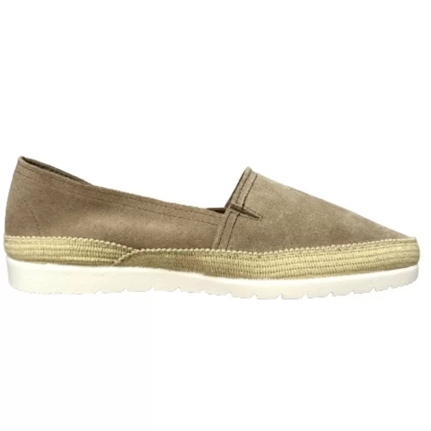 Donna CAMARRI CALZATURE Scarpe Donna | Espadrillas Artigianali In Camoscio Verbenas Grigie
