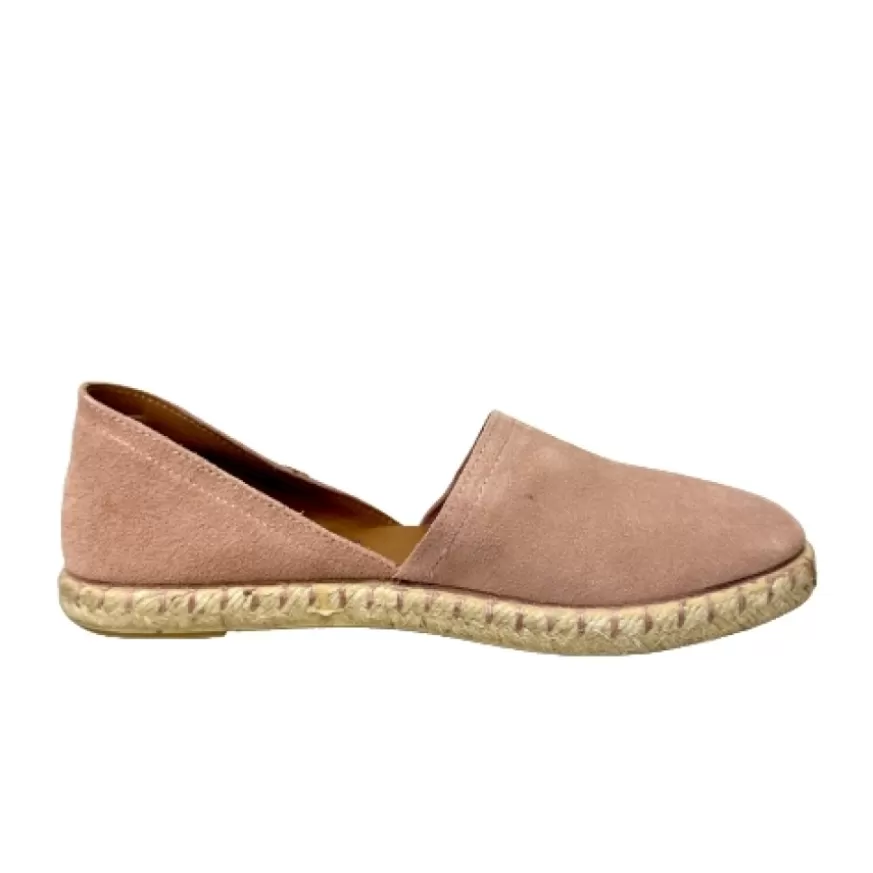 Donna CAMARRI CALZATURE Scarpe Donna | Espadrillas Artigianali In Camoscio Verbenas Rosa