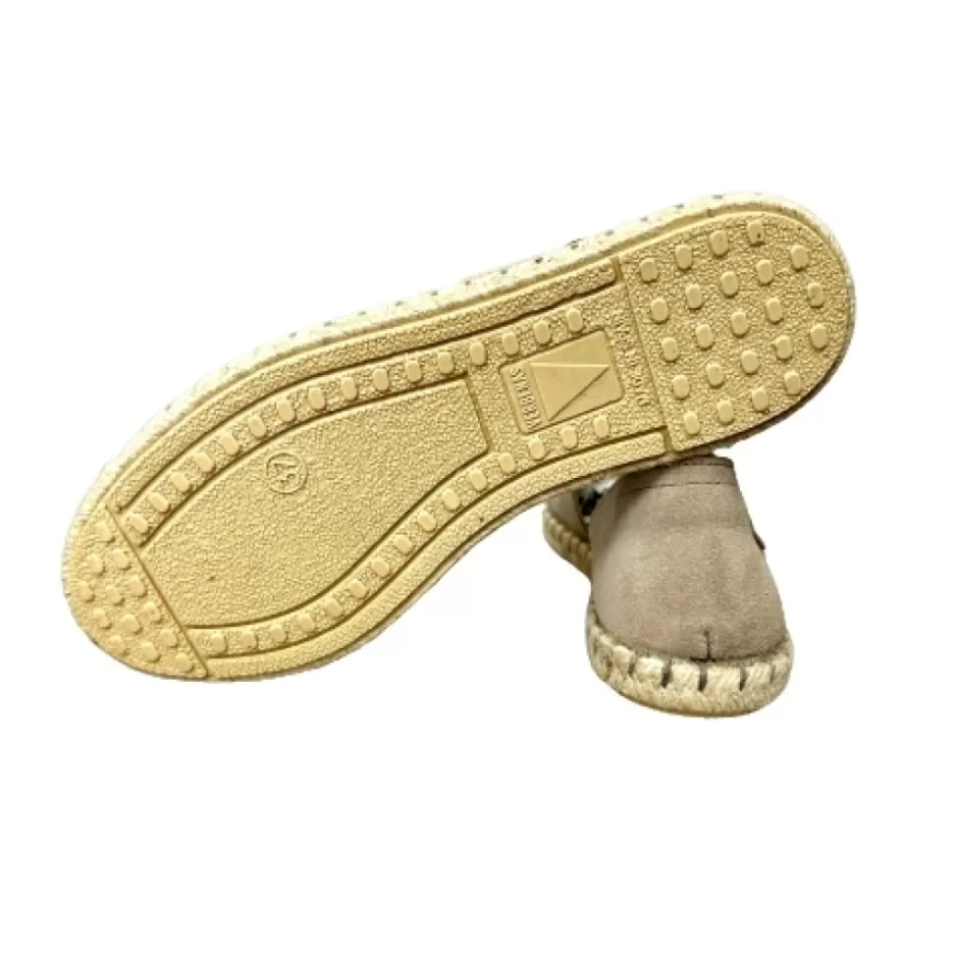 Donna CAMARRI CALZATURE Scarpe Donna | Espadrillas Artigianali In Camoscio Verbenas Taupe