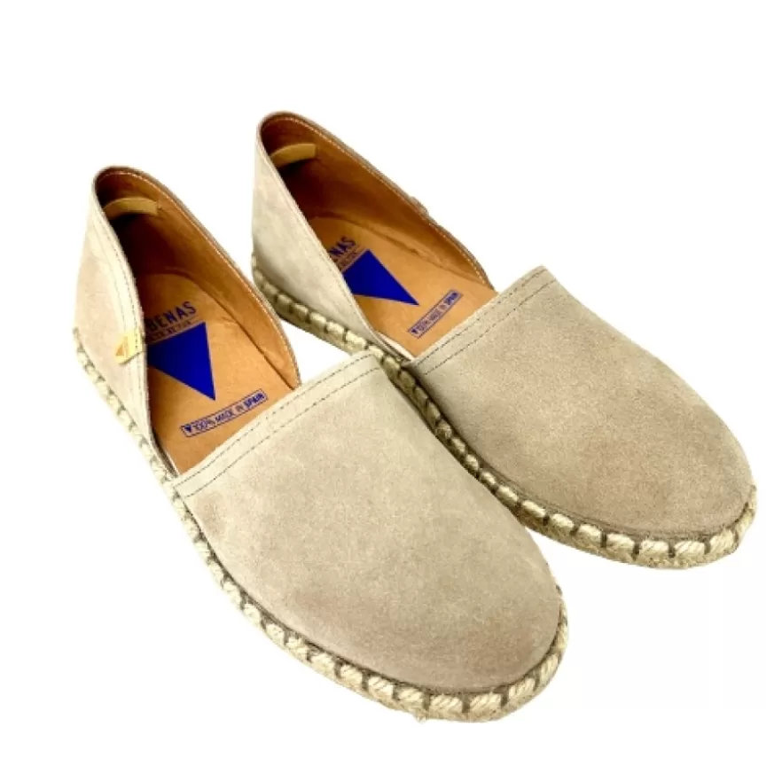 Donna CAMARRI CALZATURE Scarpe Donna | Espadrillas Artigianali In Camoscio Verbenas Taupe