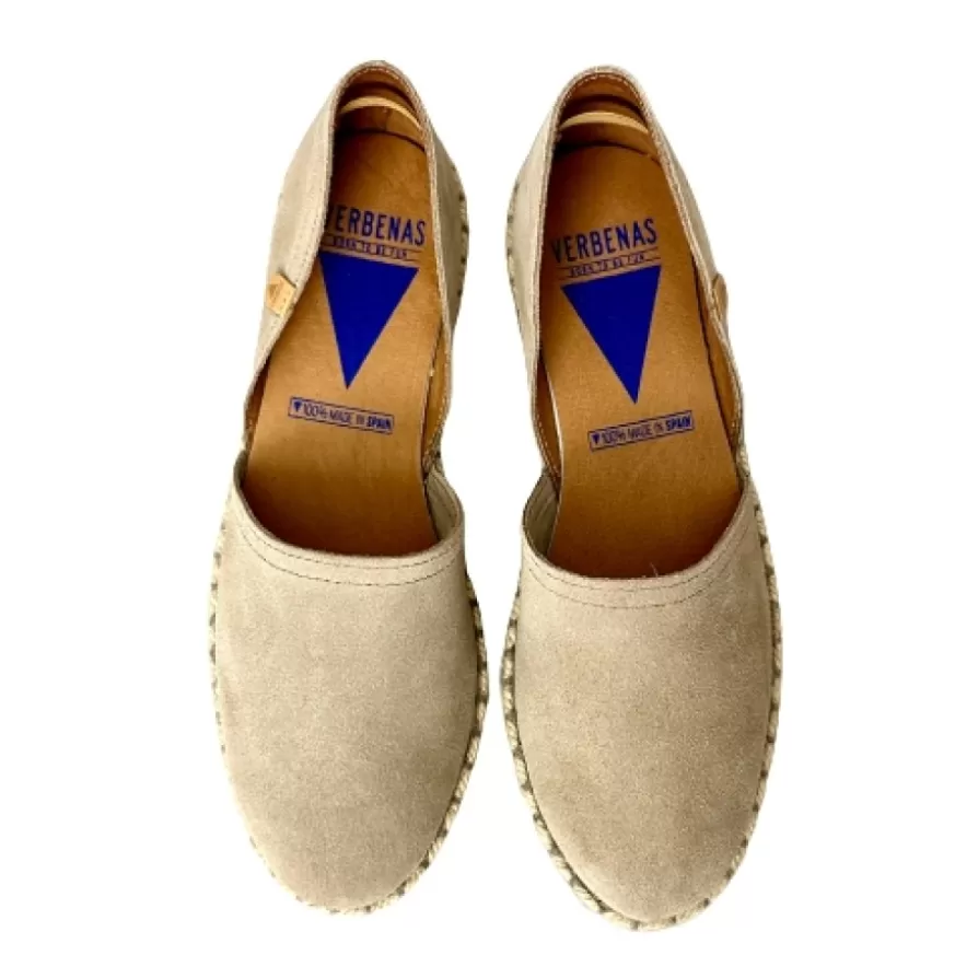 Donna CAMARRI CALZATURE Scarpe Donna | Espadrillas Artigianali In Camoscio Verbenas Taupe