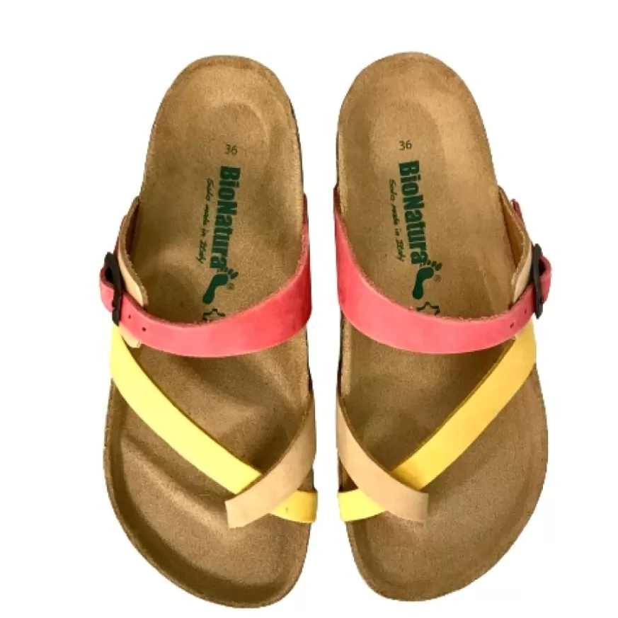 Donna CAMARRI CALZATURE Scarpe Donna | Infradito In Pelle Bionatura Mod.Multi New