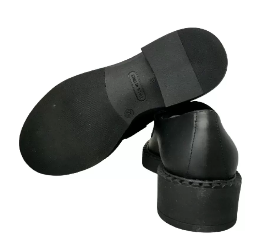 Donna CAMARRI CALZATURE Scarpe Donna | Mocassino Nero E Bronzo In Pelle