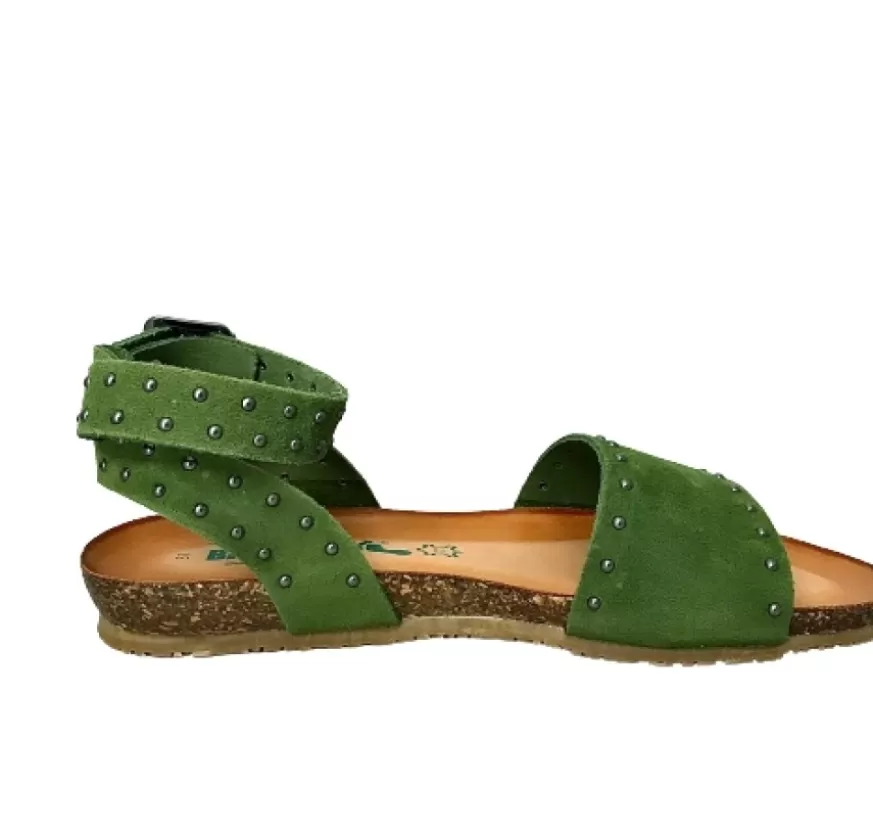 Donna CAMARRI CALZATURE Scarpe Donna | Sandalo Allacciato Alla Caviglia Verde Bionatura