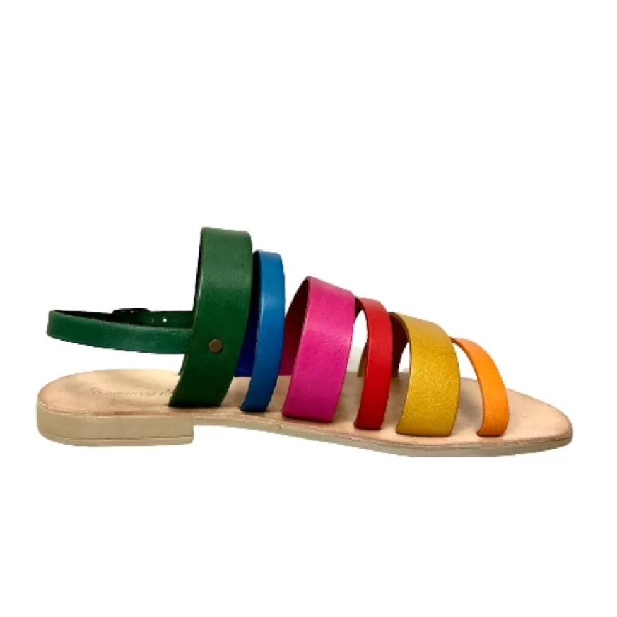 Donna CAMARRI CALZATURE Scarpe Donna | Sandalo Artigianale Multicolore