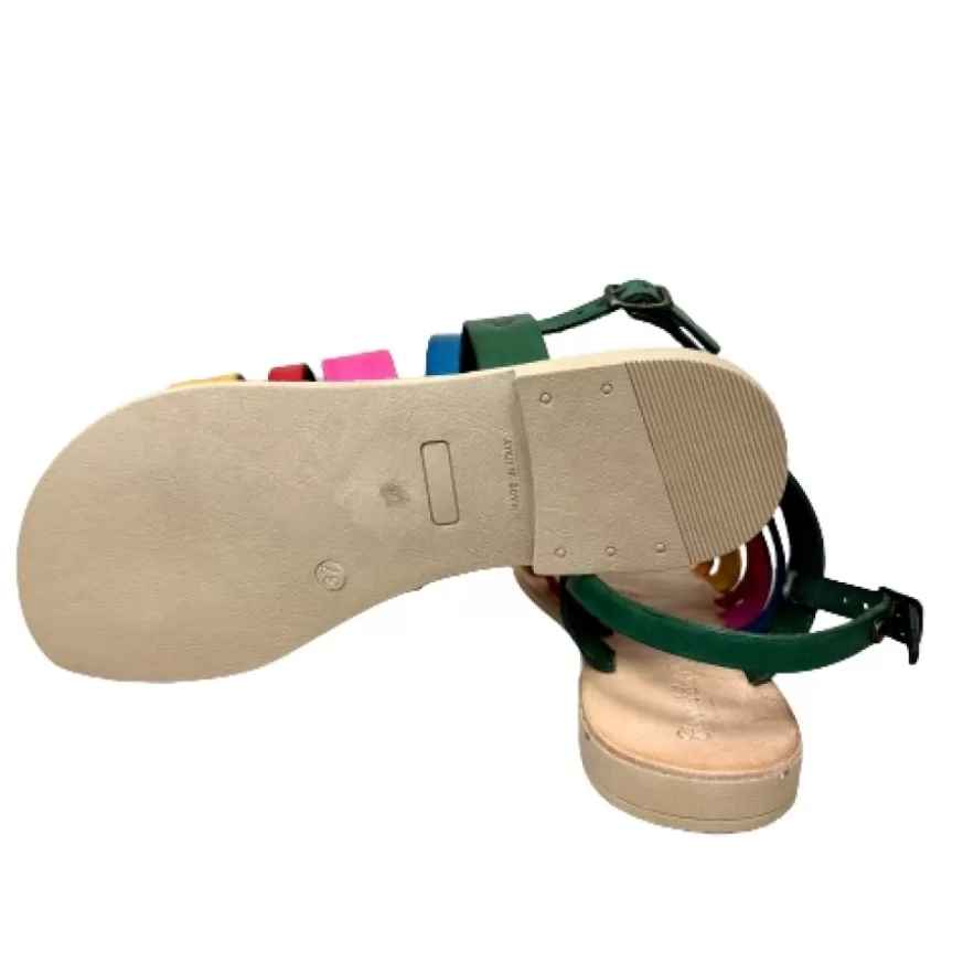 Donna CAMARRI CALZATURE Scarpe Donna | Sandalo Artigianale Multicolore