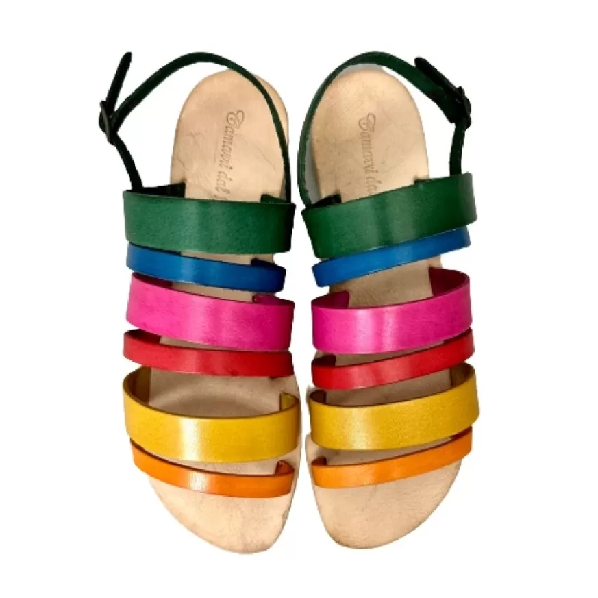 Donna CAMARRI CALZATURE Scarpe Donna | Sandalo Artigianale Multicolore