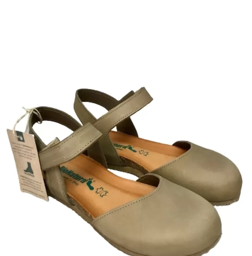 Donna CAMARRI CALZATURE Scarpe Donna | Sandalo Bionatura Chiuso In Punta In Pelle Color Fango