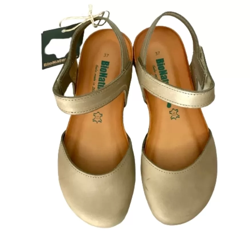 Donna CAMARRI CALZATURE Scarpe Donna | Sandalo Bionatura Chiuso In Punta In Pelle Color Fango
