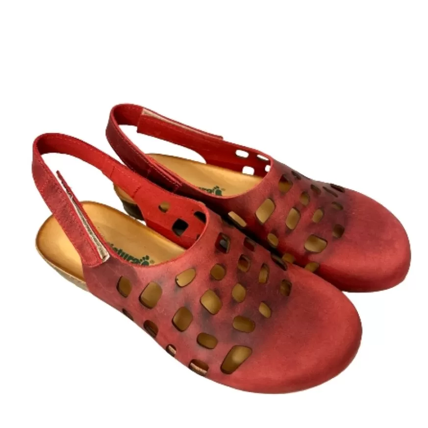 Donna CAMARRI CALZATURE Scarpe Donna | Sandalo Bionatura Chiuso In Punta In Pelle Oleata Corallo