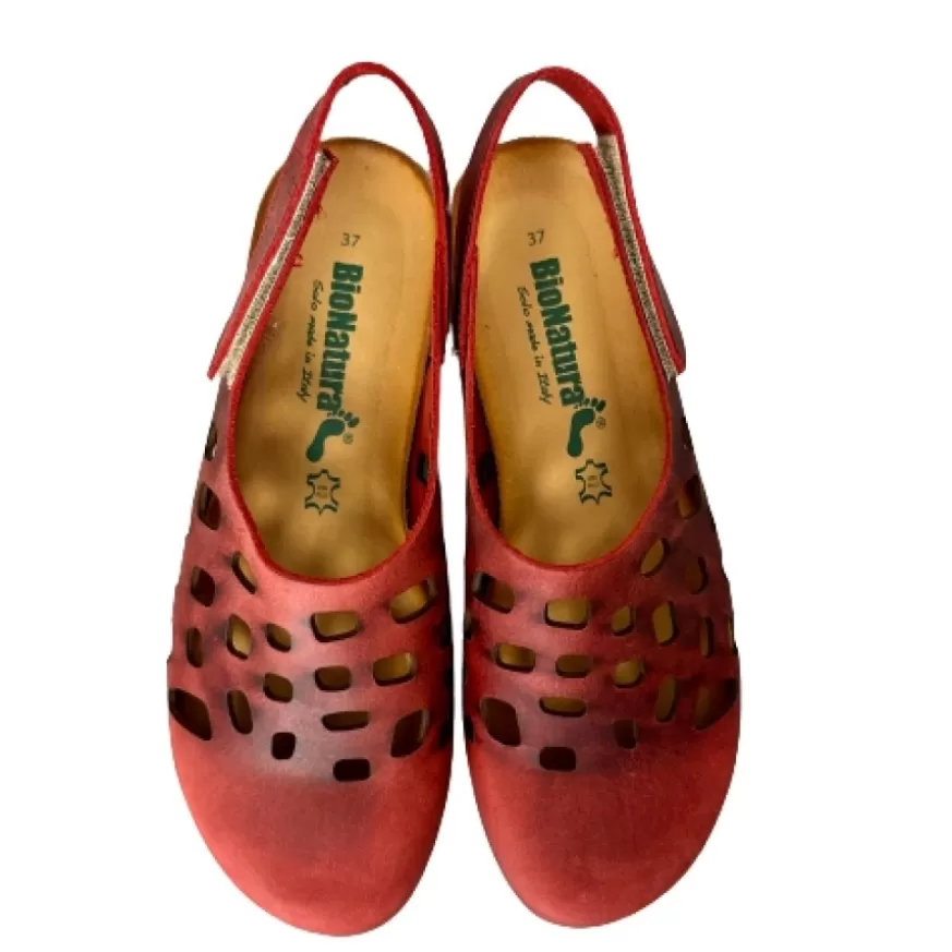 Donna CAMARRI CALZATURE Scarpe Donna | Sandalo Bionatura Chiuso In Punta In Pelle Oleata Corallo